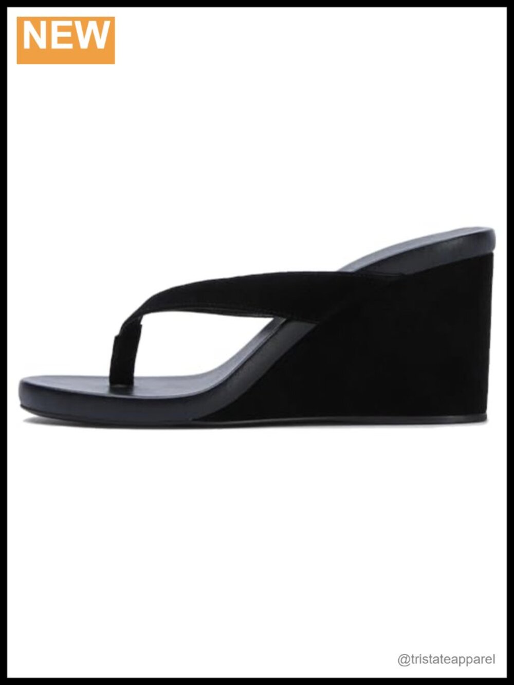 Women's Platform Wedge Flip Flop Sandals Open Toe Suede Slip On Heels